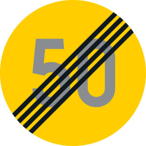 C33.4 Nopeusrajoitus päättyy - 50