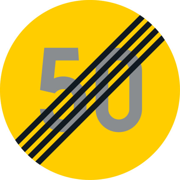 C33.4 Nopeusrajoitus päättyy - 50