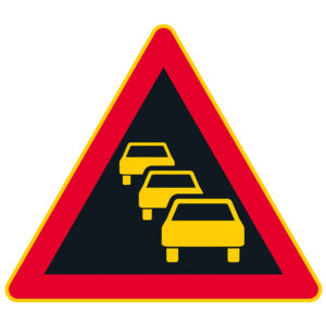 A8.2 Liikenneruuhka mustakeltapunainen