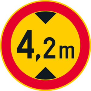 C22.23 Ajoneuvon suurin sallittu korkeus - 4,2 m