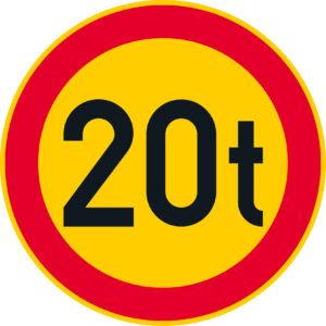 C24.10 Ajoneuvon suurin sallittu massa - 20 t