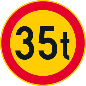 C24.13 Ajoneuvon suurin sallittu massa - 35 t