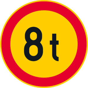 C24.5 Ajoneuvon suurin sallittu massa - 8 t