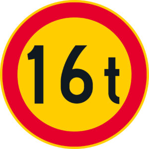 C24.8 Ajoneuvon suurin sallittu massa - 16 t