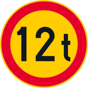 C24 Ajoneuvon suurin sallittu massa - 12 t