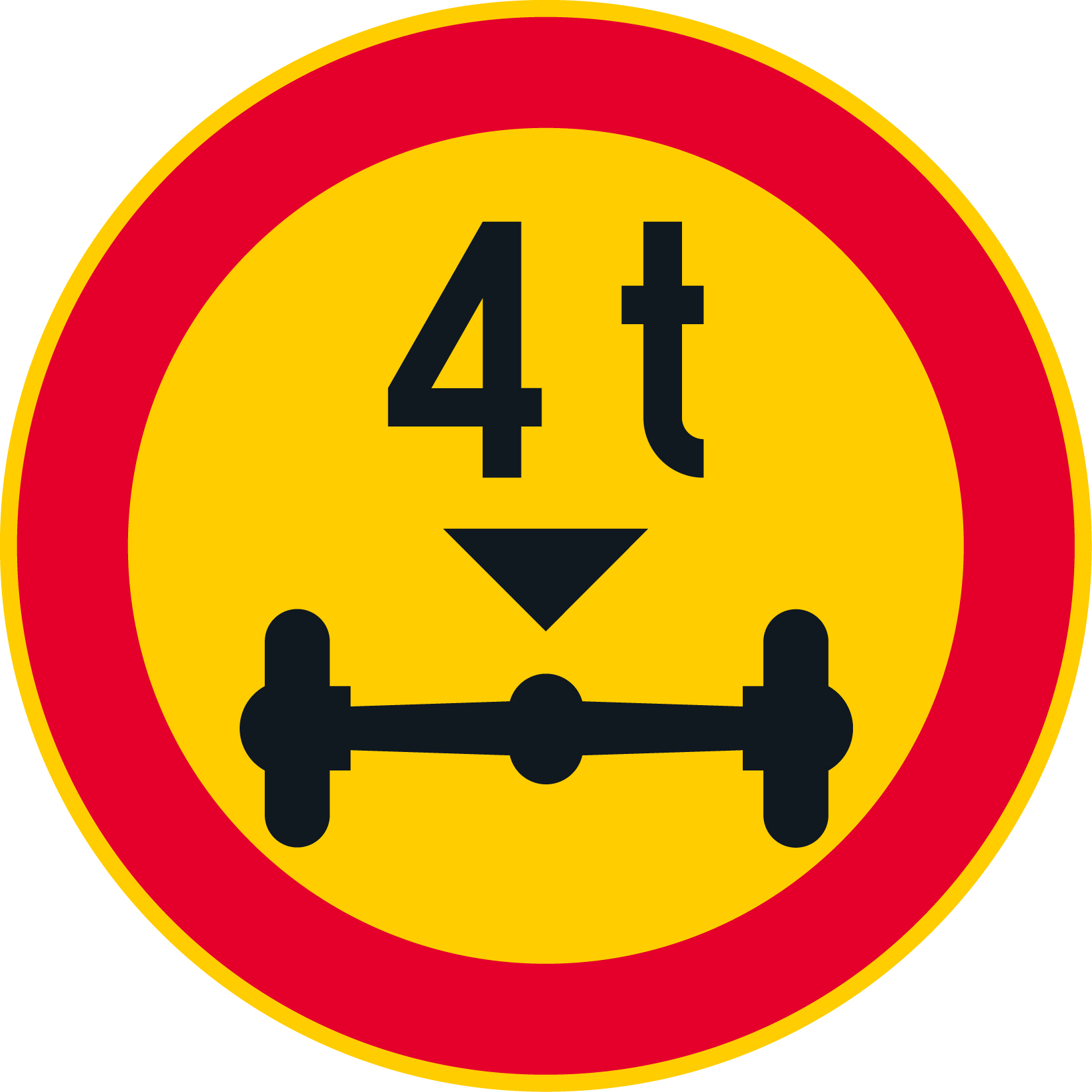 C26.2 Ajoneuvon suurin sallittu akselille kohdistuva massa - 4 t