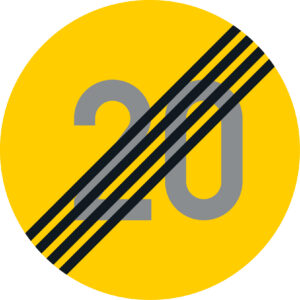 C33.2 Nopeusrajoitus päättyy - 20