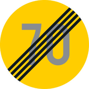 C33.6 Nopeusrajoitus päättyy - 70