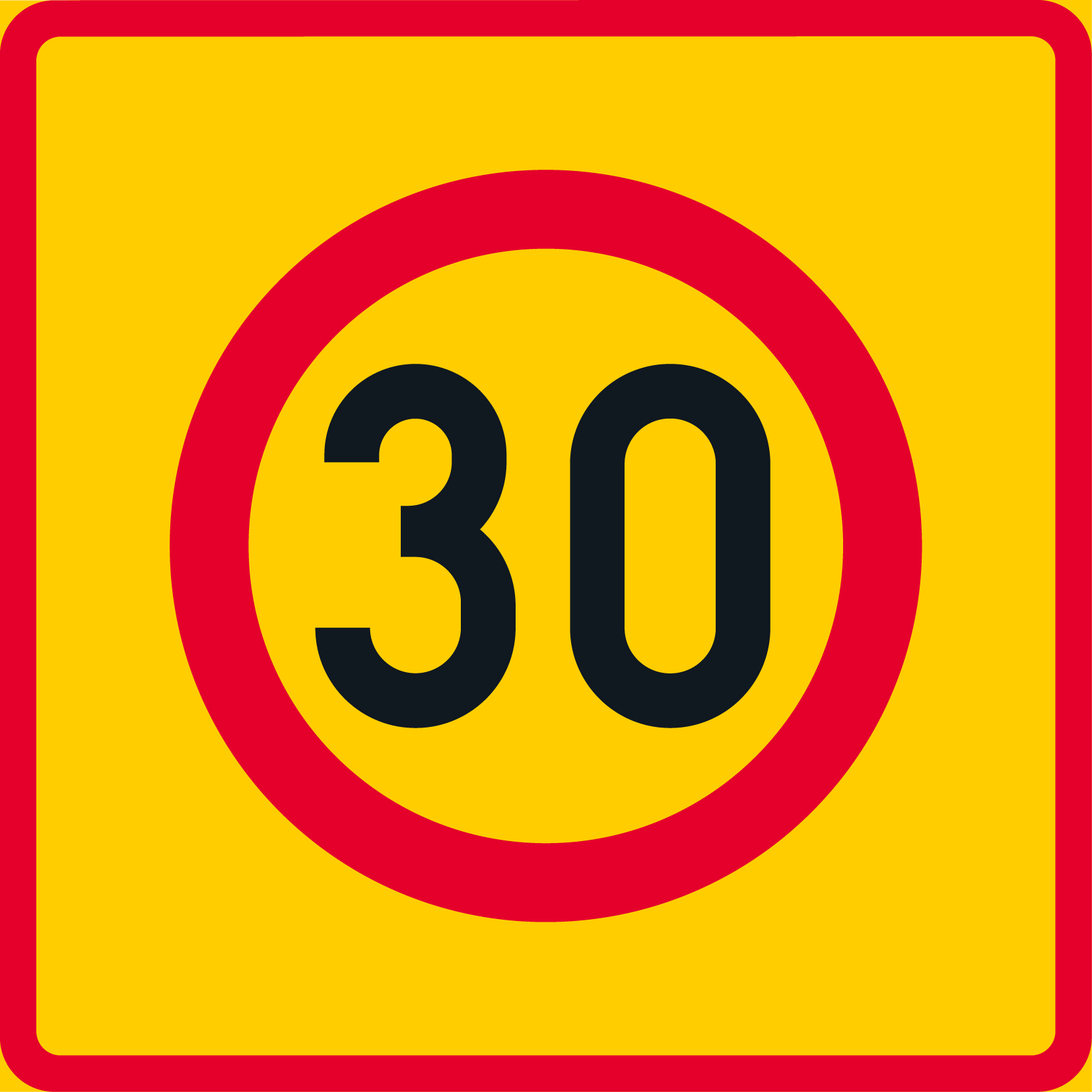 C34.2 nopeusrajoitusalue - 30