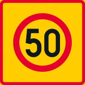 C34.3 Nopeusrajoitusalue - 50