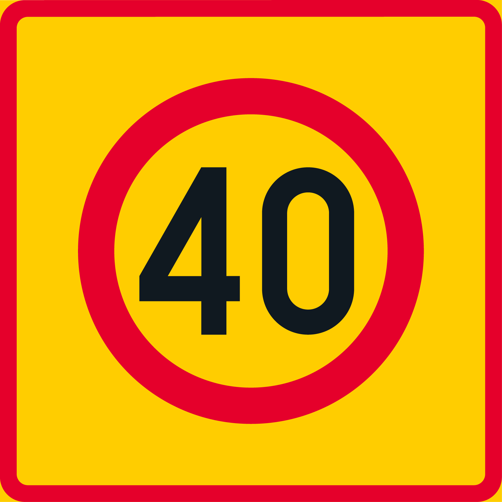 C34 Nopeusrajoitusalue - 40