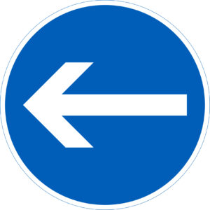 D1.2 Pakollinen ajosuunta - Vasen