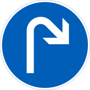 D1.4.3 Pakollinen ajosuunta - Oikea alaviisto