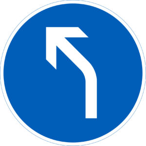 D1.5.2 pakollinen ajosuunta - vasen yläviisto