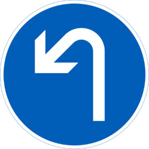 D1.5.3 pakollinen ajosuunta - vasen alaviisto