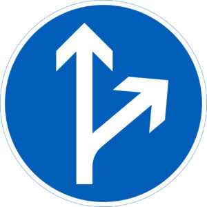 D1.6.2 pakollinen ajosuunta - suora + oikea yläviisto