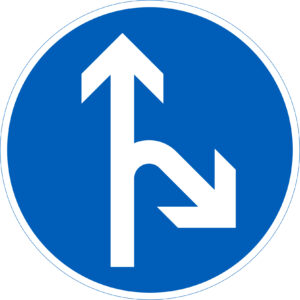 D1.6.3 pakollinen ajosuunta - suora + oikea alaviisto