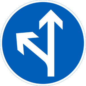 D1.7.2 pakollinen ajosuunta - suora + vasen yläviisto