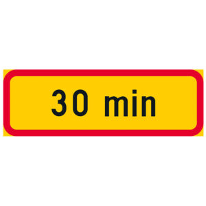 H18 Aikarajoitus - "x min"