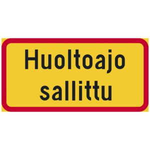 H25 Huoltoajo sallitty