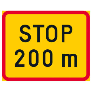 H5 Etäisyys pakolliseen pysäyttämiseen - "STOP xx m"