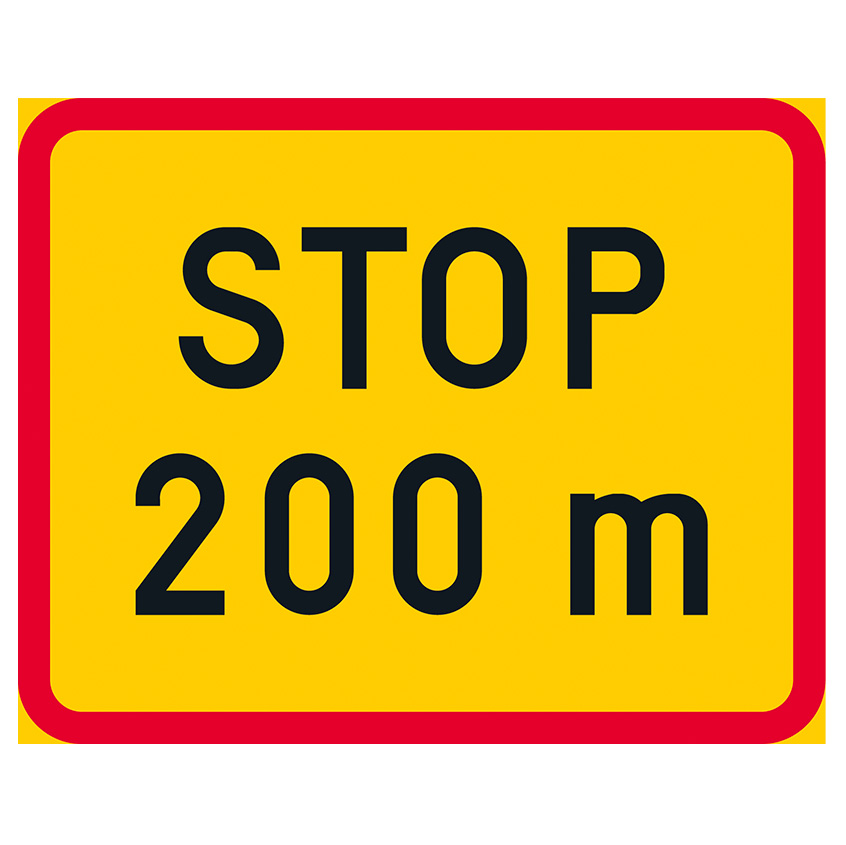 H5 Etäisyys pakolliseen pysäyttämiseen - "STOP xx m"
