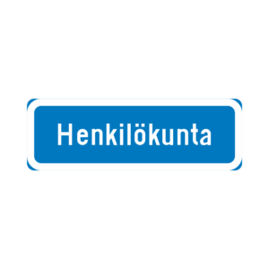 LM H24 Tekstillinen lisäkilpi - "Henkilökunta" (Alumiini, 600x200, R1, SV, N, CE, )