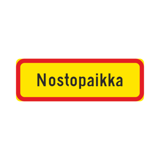 LM H24 Tekstillinen Lis kilpi Nostopaikka Alumiini 600x200 R1 