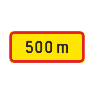 LM H4 Etäisyys kohteeseen - "500 m" (Muovi, 600x250, R3FL, PK, N, )