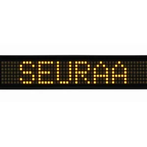 Havainnollistava tuotekuva saattoauton LED-paneelista valkoista taustaa vasten.